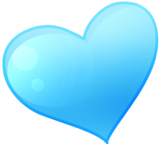 320x293 Blue Heart Clipart