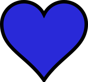 300x279 Blue Heart Clip Art