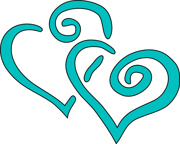 600x480 Blue Hearts Clip Art
