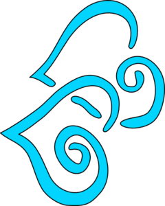 240x300 Bright Blue Hearts Clip Art