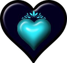 236x219 Funky Blue Heart Clip Art Clip Art, Heart Images