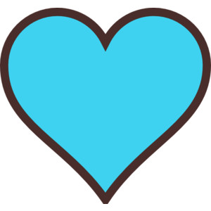 300x300 Heart Clipart Light Blue
