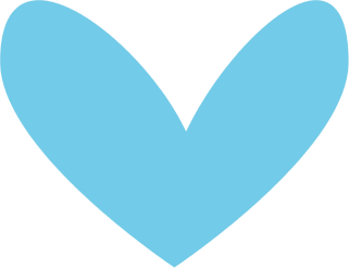 321x247 Modern Blue Heart Clip Art