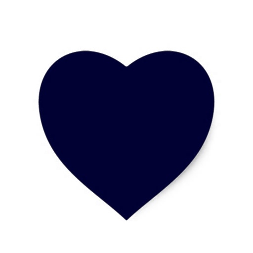 512x512 Navy Blue Heart Clipart