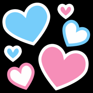 325x325 And Blue Heart Background