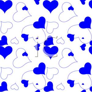 300x300 Art Image Blue Hearts And On A White Background