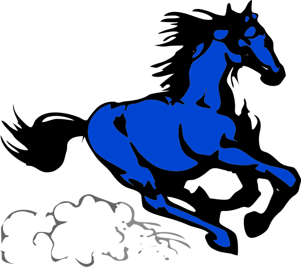 600x533 Blue Horse Clipart
