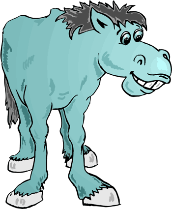 350x425 Foal Clipart Blue Horse