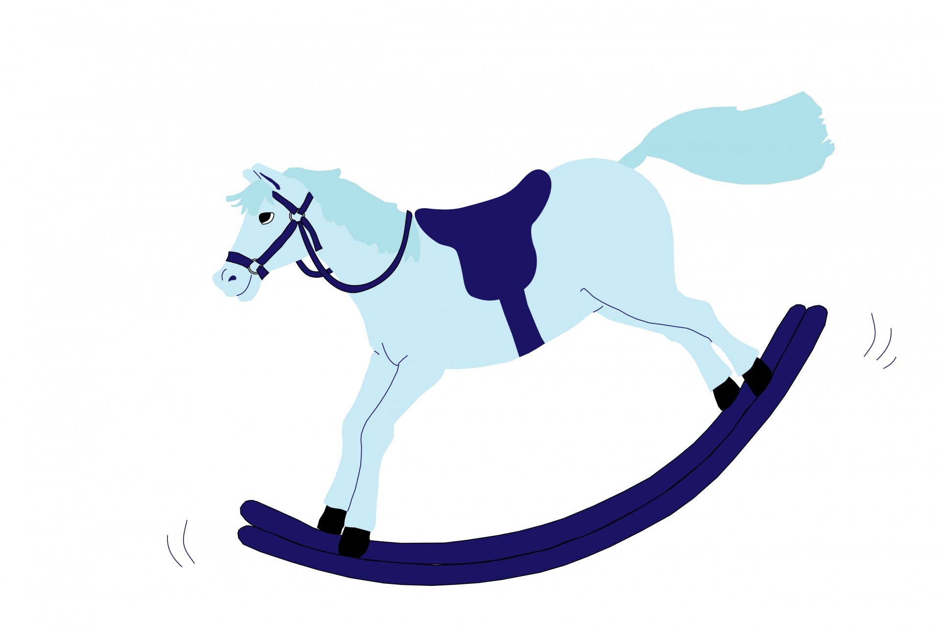1920x1280 Rocking Horse Blue Clipart Free Stock Photo