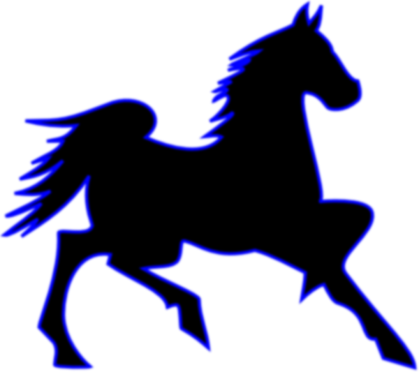 600x533 Blue Horse Clip Art
