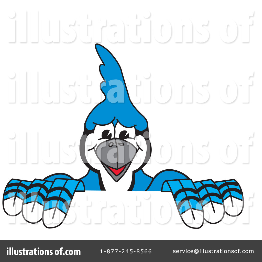 1024x1024 Blue Jay Mascot Clipart