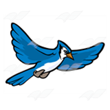160x160 Jay Clipart Flying Blue