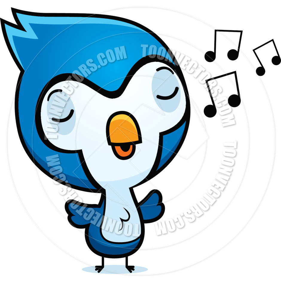 940x940 Cartoon Blue Jay Singing By Cory Thoman Toon Vectors Eps