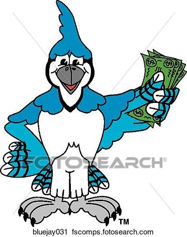 372x470 Clipart Of Blue Jay Holding Money Bluejay031