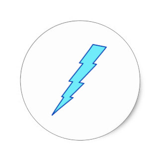 324x324 Blue Lightning Bolt Craft Supplies Zazzle