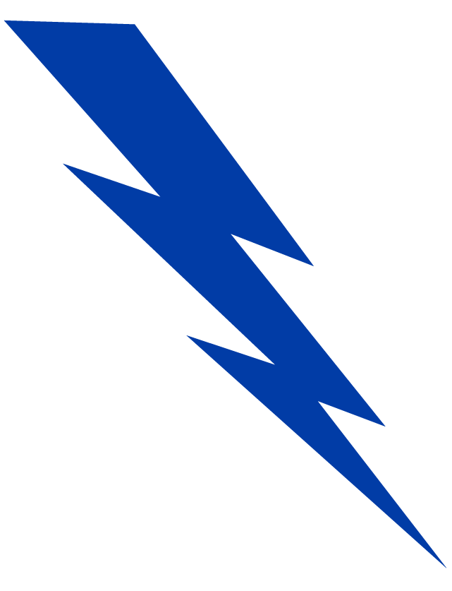 641x837 Blue Lightning Bolt Temporary Tattoo