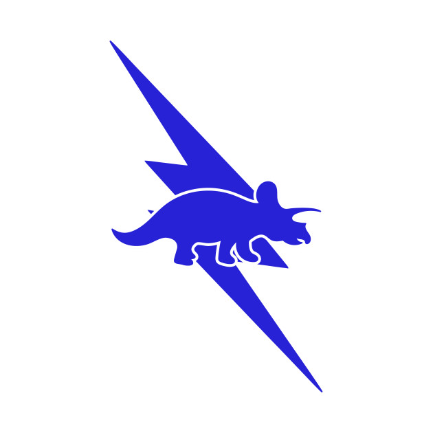 630x630 Triceratops Blue Lightning Bolt