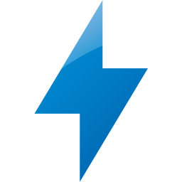 256x256 Web 2 Blue Bolt Icon