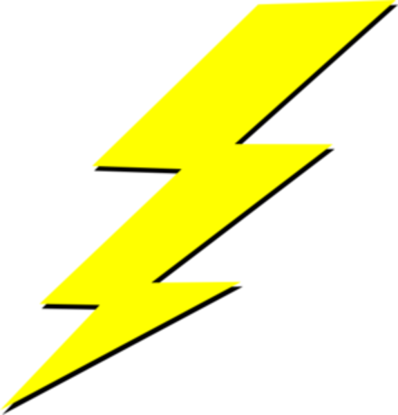 576x600 Blue Lightning Bolt Clipart 2103294