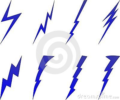 400x333 Blue Lightning Bolt Clipart