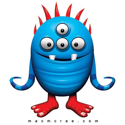400x400 Blue Monster 4 Eyes Mac Mcrae