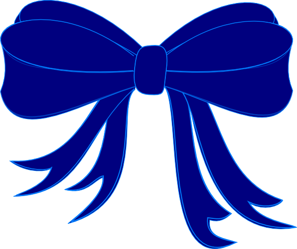 600x504 Blue Bow Ribbon Clip Art