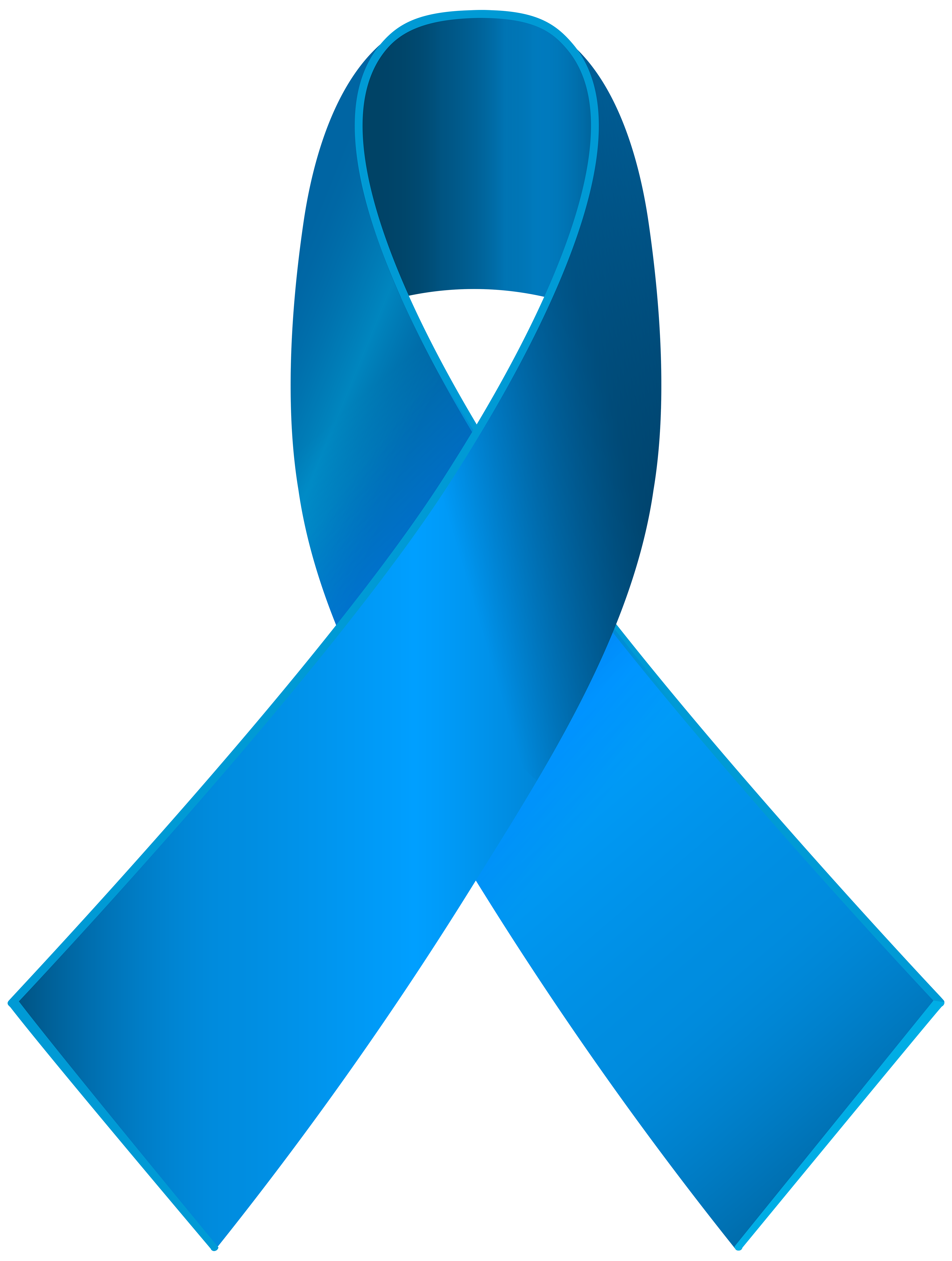 4531x6000 Blue Awareness Ribbon Png Clip Art