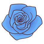 150x150 Blue Rose Clipart Blue Roses Clip Art Clip Art Library Coloring