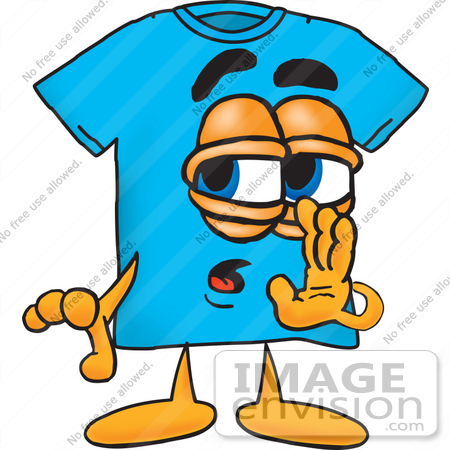 450x450 Clip Art Graphic Of A Blue Short Sleeved T Shirt Character