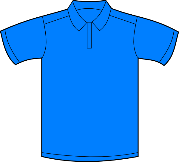 600x542 Polo Shirt Blue Front Clip Art