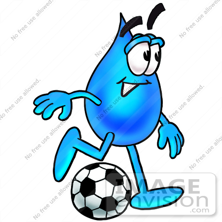 450x450 Cliprt Graphic Of Blue Waterdrop Or Tear Character Kicking
