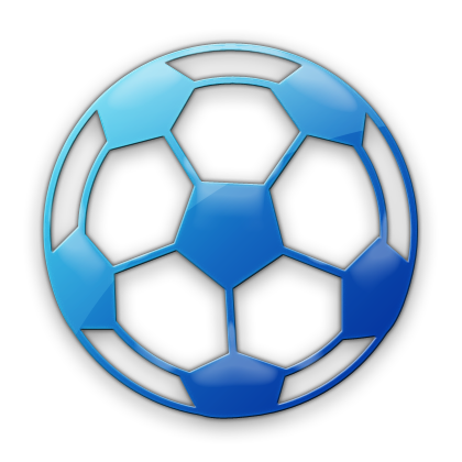 420x420 Free Blue Soccer Ball Clipart Image