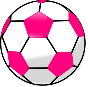 299x294 Soccer Ball With Hot Pink Hexagons Clip Art