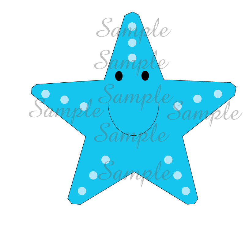 800x800 Clip Art Blue Starfish Graphic Clipart Panda