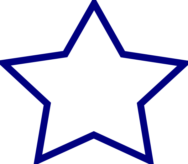 600x525 Blue Star Clip Art