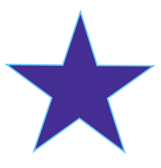 546x569 Free Simple Blue Star Clip Art