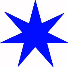 226x224 7 Pointed Star Blue Clip Art Download
