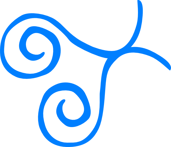 600x516 Blue Swirl Frame Bottom Left Corner Clip Art