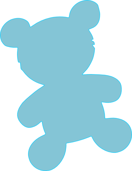 456x593 Baby Blue Teddy Clip Art