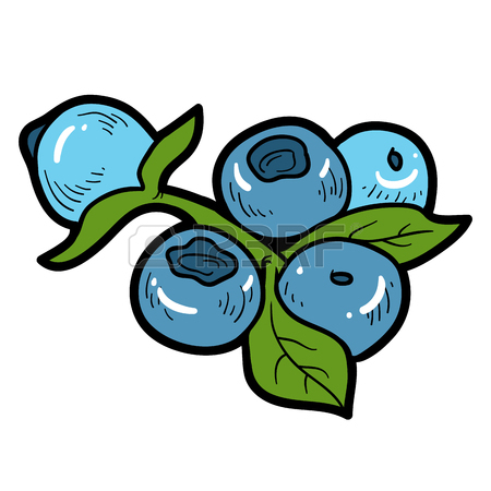 450x450 Color Image, Vector Cartoon Berry, Blueberries Royalty Free