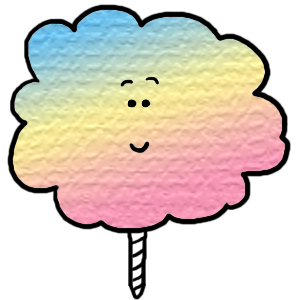 300x300 Cotton Candy Clip Art Illustration