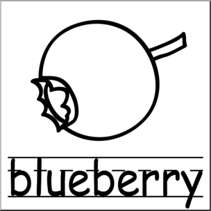 304x304 Clip Art Basic Words Blueberry Bampw Labled I Abcteach