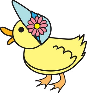 278x300 Duckling Clipart Image