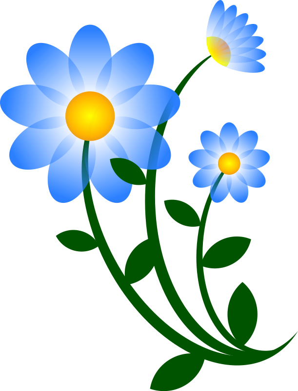 611x800 Blue Flower Clip Art Download