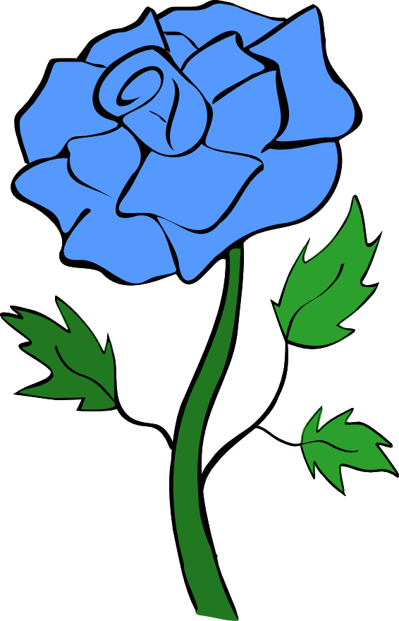 566x880 Blue Rose Clipart