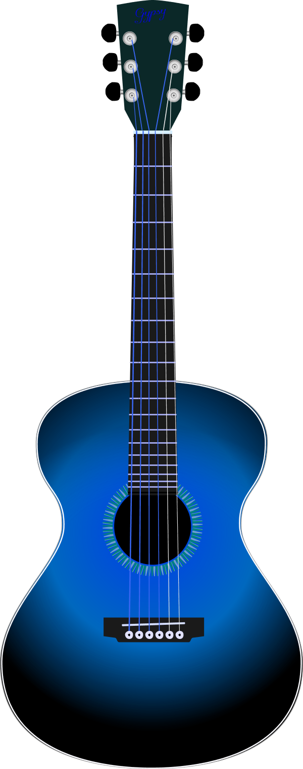 600x1520 Blue Guitar Clipart 2121224
