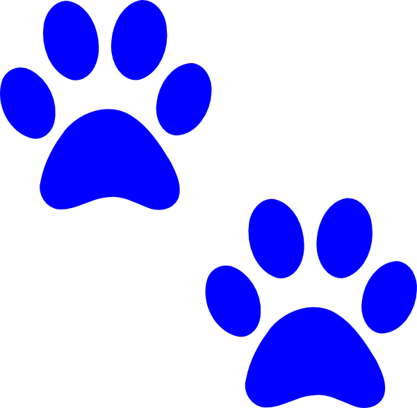 600x588 Blue Clipart Pawprint