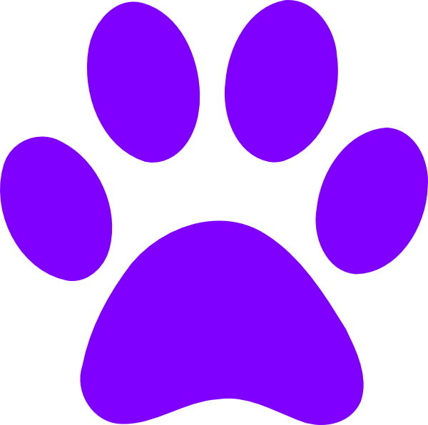 600x596 Blues Clues Purple Paw Clip Art