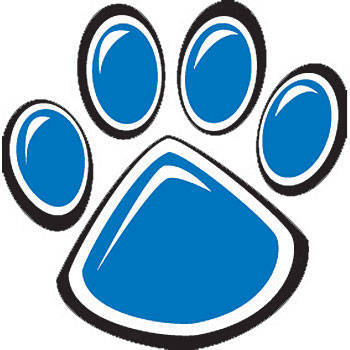 350x350 Panther Clipart Blue