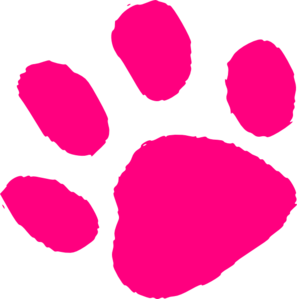 297x299 Pink Paw Print Clip Art